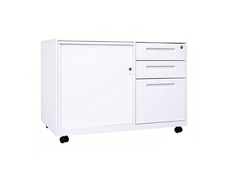 JY-088  Roll door three draw movable cabinet