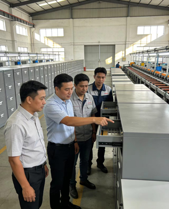 Thai Clients Visit Our Factory, Praise Steel Office Furniture Quality