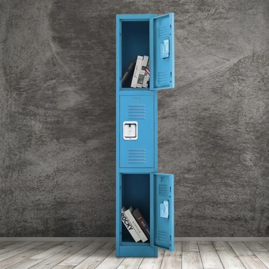 New Three-Door Vertical Steel Locker Launched, Meeting Diverse Storage Needs Overseas